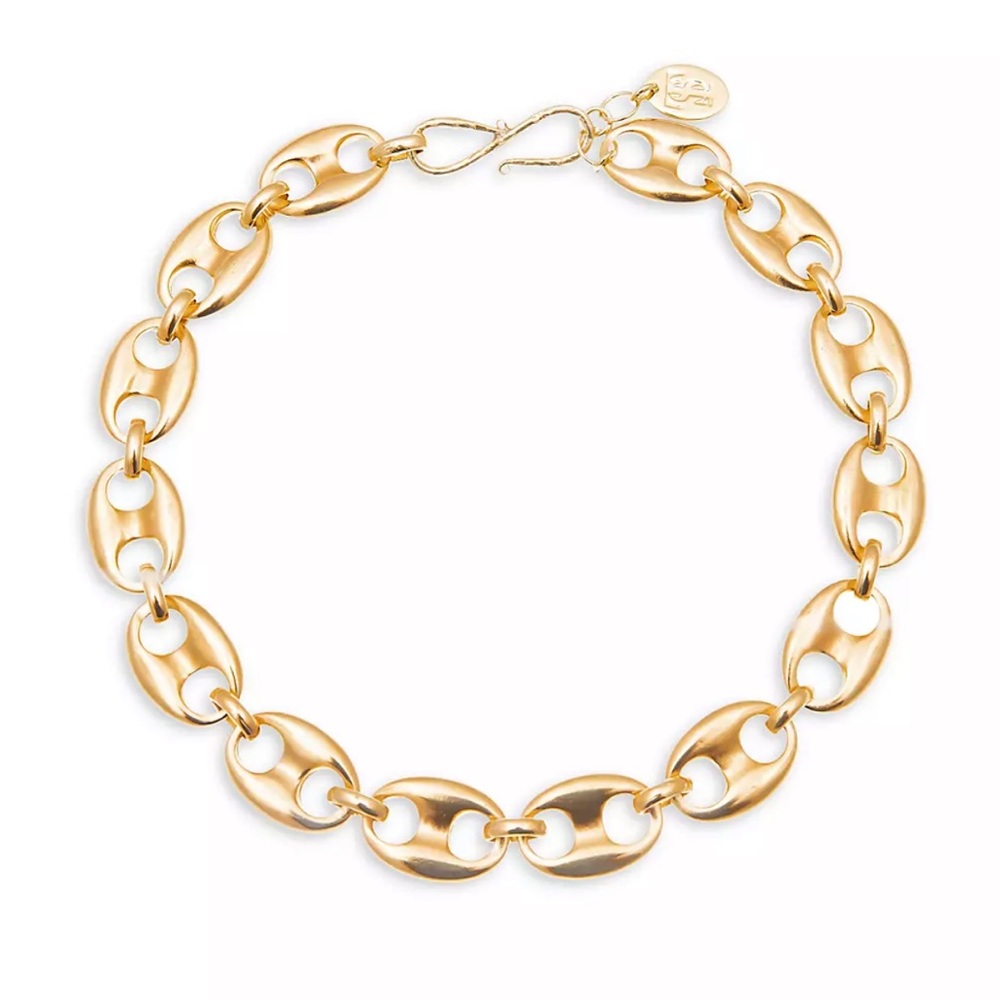 Eliot Gold Chain Link Collar necklace
